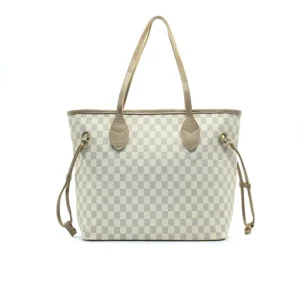 Toteva Handbag White and Brown